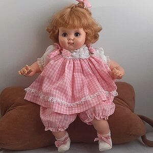 Madame Alexander Vintage Baby Doll, "Puddin" in original pink outfit